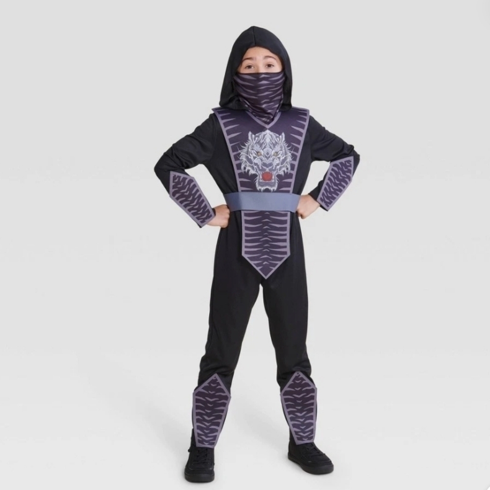 White Tiger Ninja Warrior Kid's Costume Size Medium/8